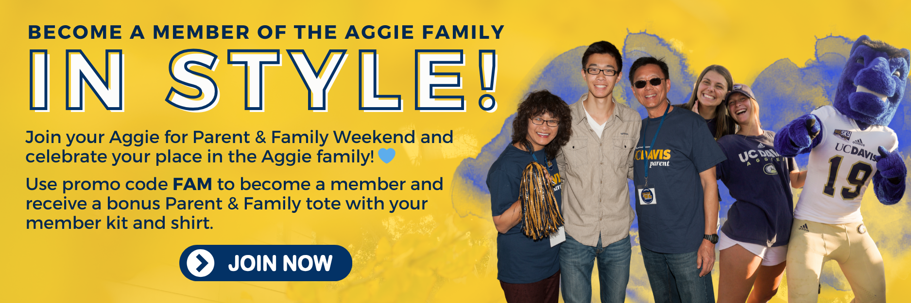Become a member of the Aggie Parent and Family Association!