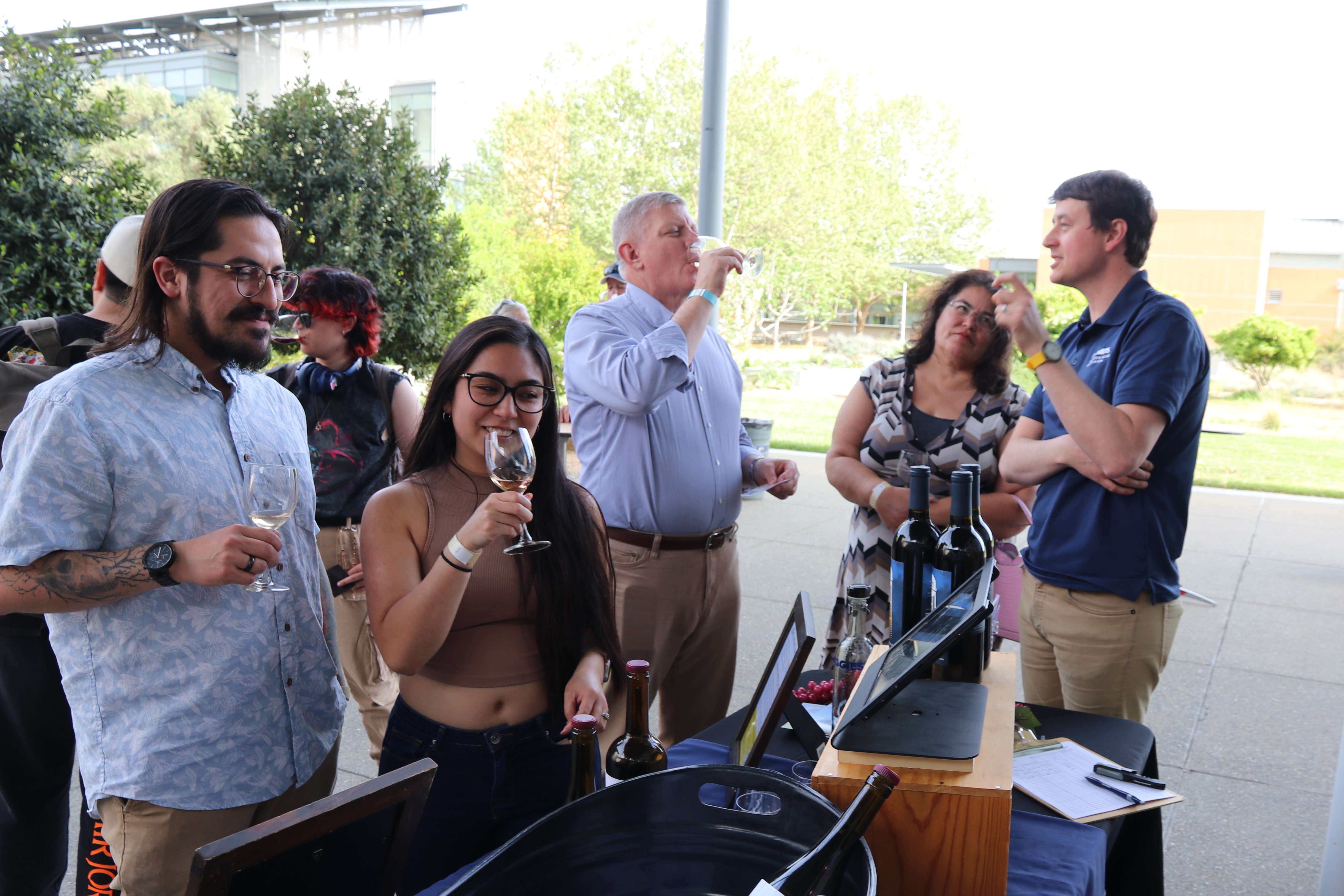 people wine tasting with aggies uncorked uc davis at robert mondavi
