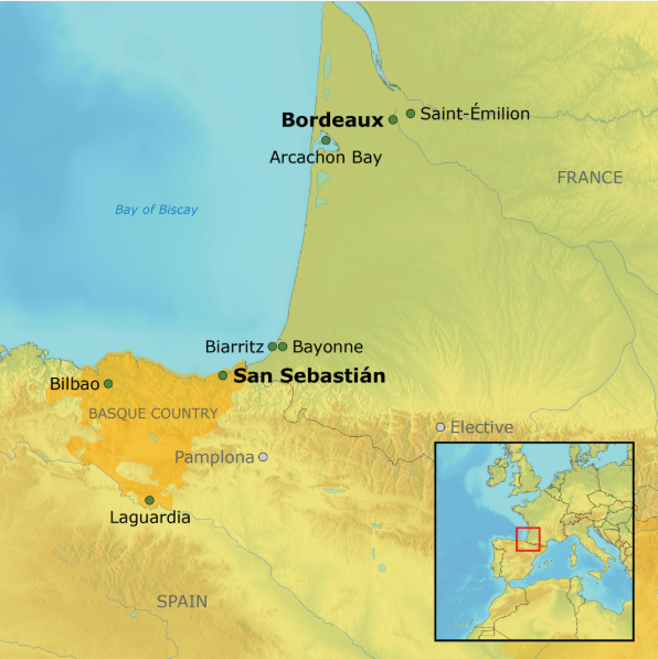 AHI Bordeaux Travel Map