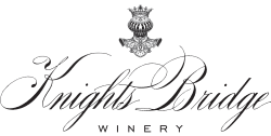 Knights Bridge Winery logo with ornate crest above elegant script lettering