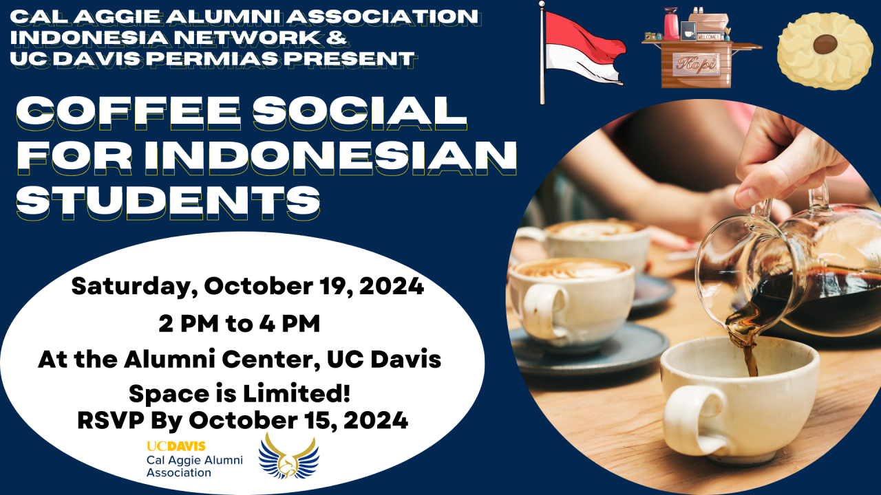 Indonesia Network Coffee Social Marketing Image with Invitation for October 19 at the Alumni Center