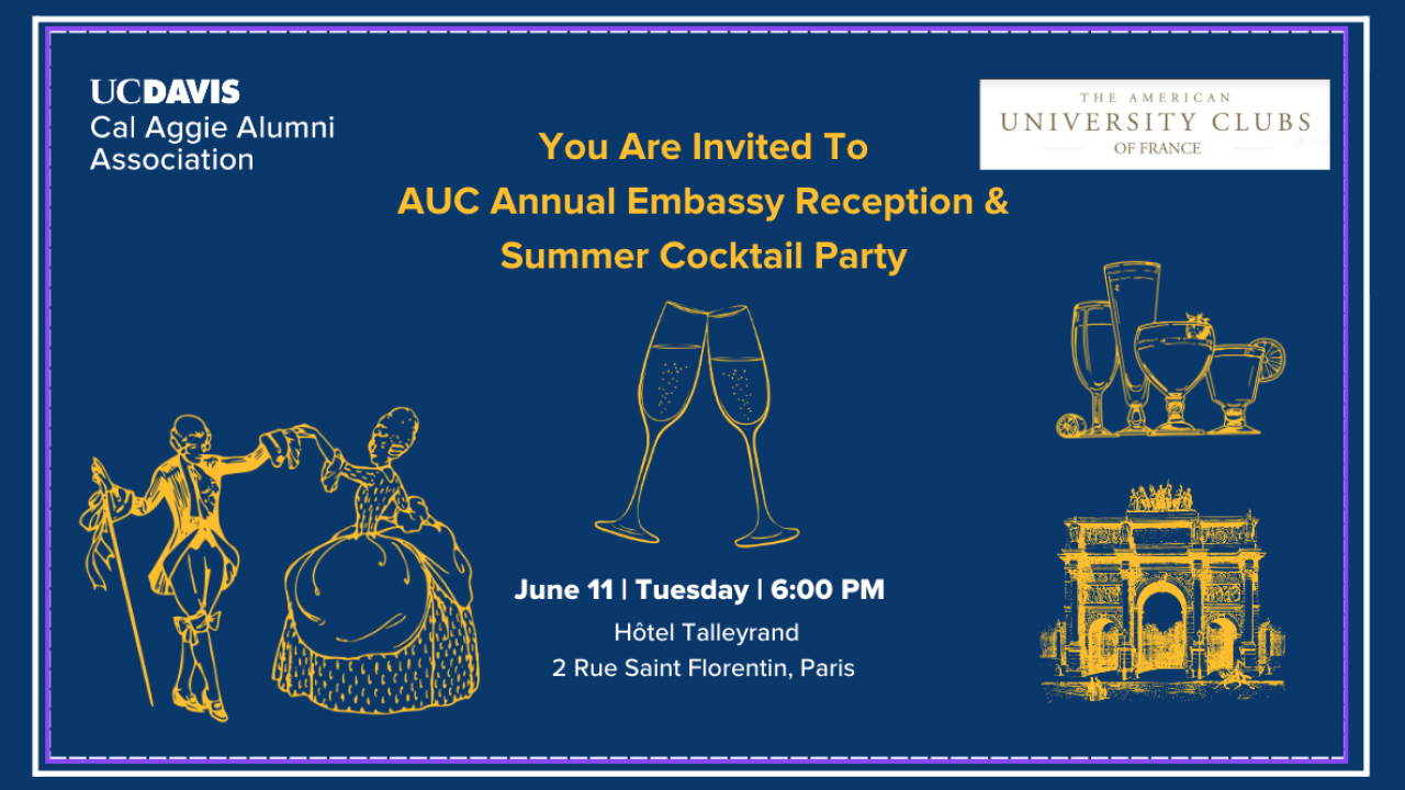Invitation Graphic to the AUC France Cocktail Event 