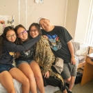 A family in the dorms