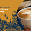 Event details beside a latte