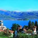 A view of Lake Maggiore from the town of Stresa.