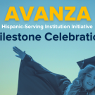 Avanza HSI Celebration & Encanto Sing-Along Poster with photo of student in grad cap and gown