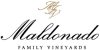 Maldonado Family Vineyards logo — black script "Maldonado" with small gold monogram above